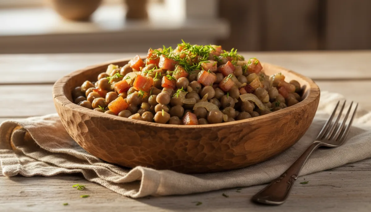 Hearty Latvian Grey Peas with Smoked Bacon (Pelēkie Zirņi ar Speķi)