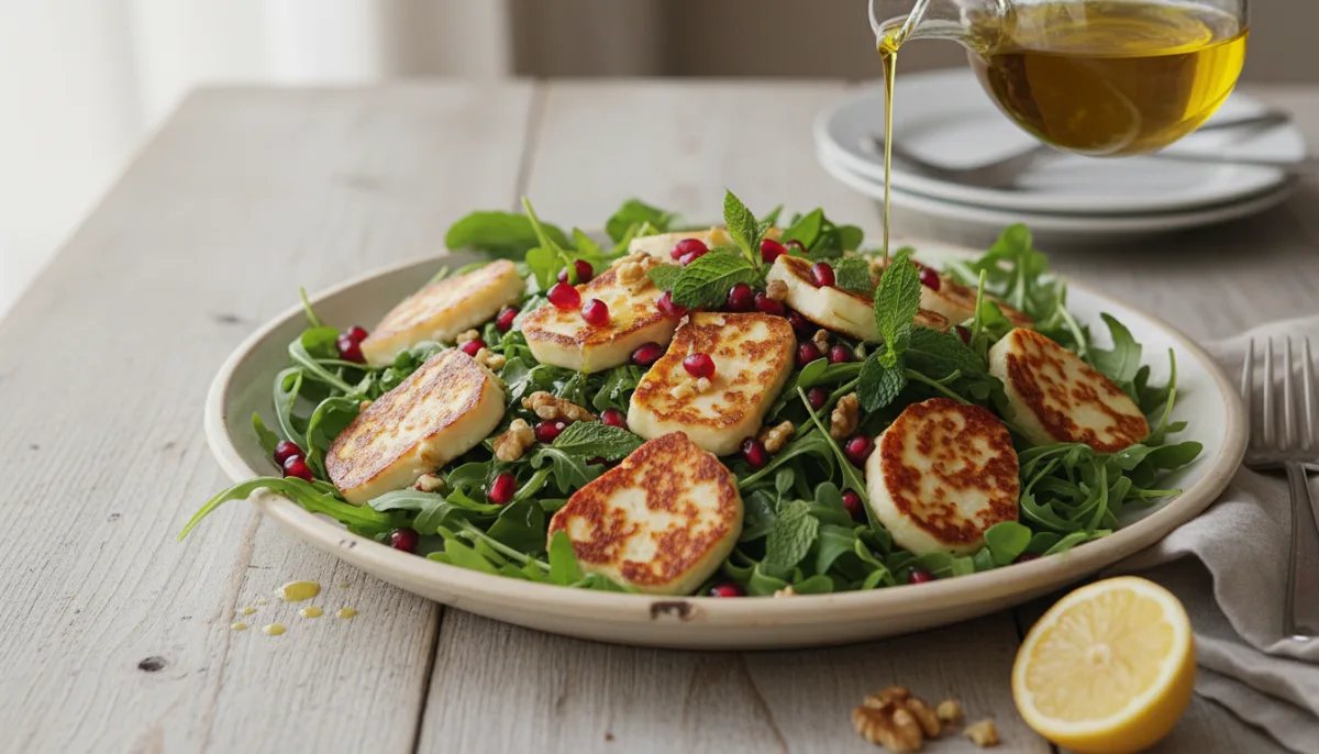 Lebanese-Inspired Halloumi and Pomegranate Salad