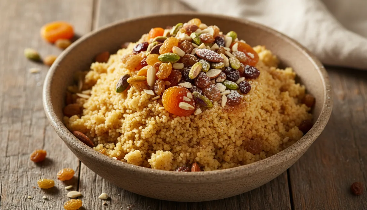 Cuscús Dulce Libio con Frutas Secas y Frutos Secos (Seffa)