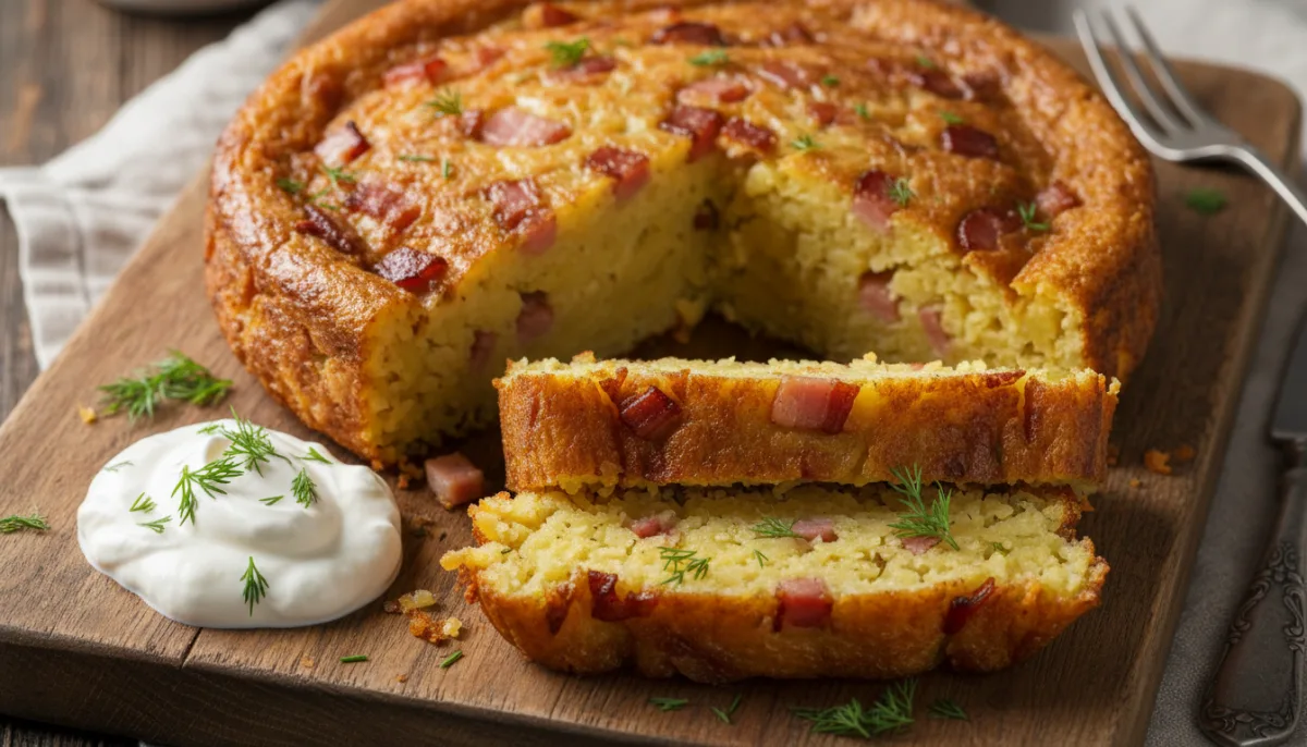 Lithuanian Kugelis: Savory Potato Pudding with Bacon & Onions