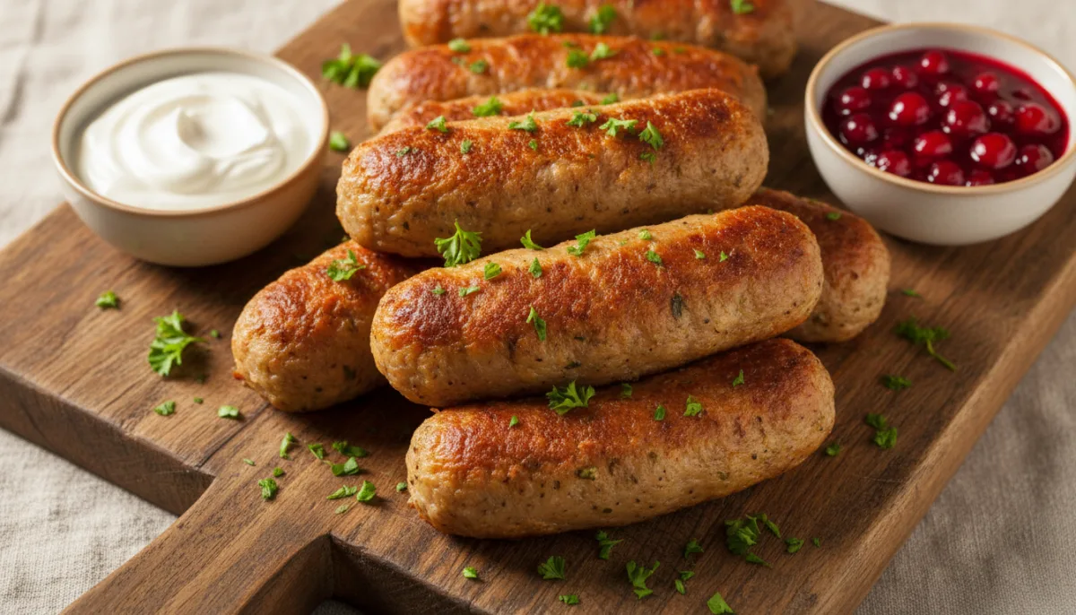 Sallam Patatesh Lituanez (Vėdarai) me Salcë Kosi dhe Salcë Lingonberry