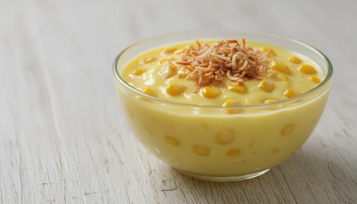 Pudín Malayo de Coco y Maíz (Puding Jagung)
