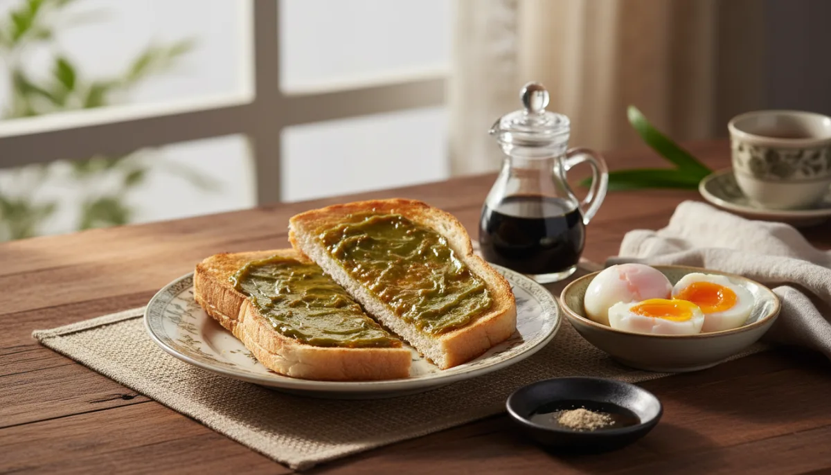 Malaysian Kaya Toast with Soft-Boiled Eggs