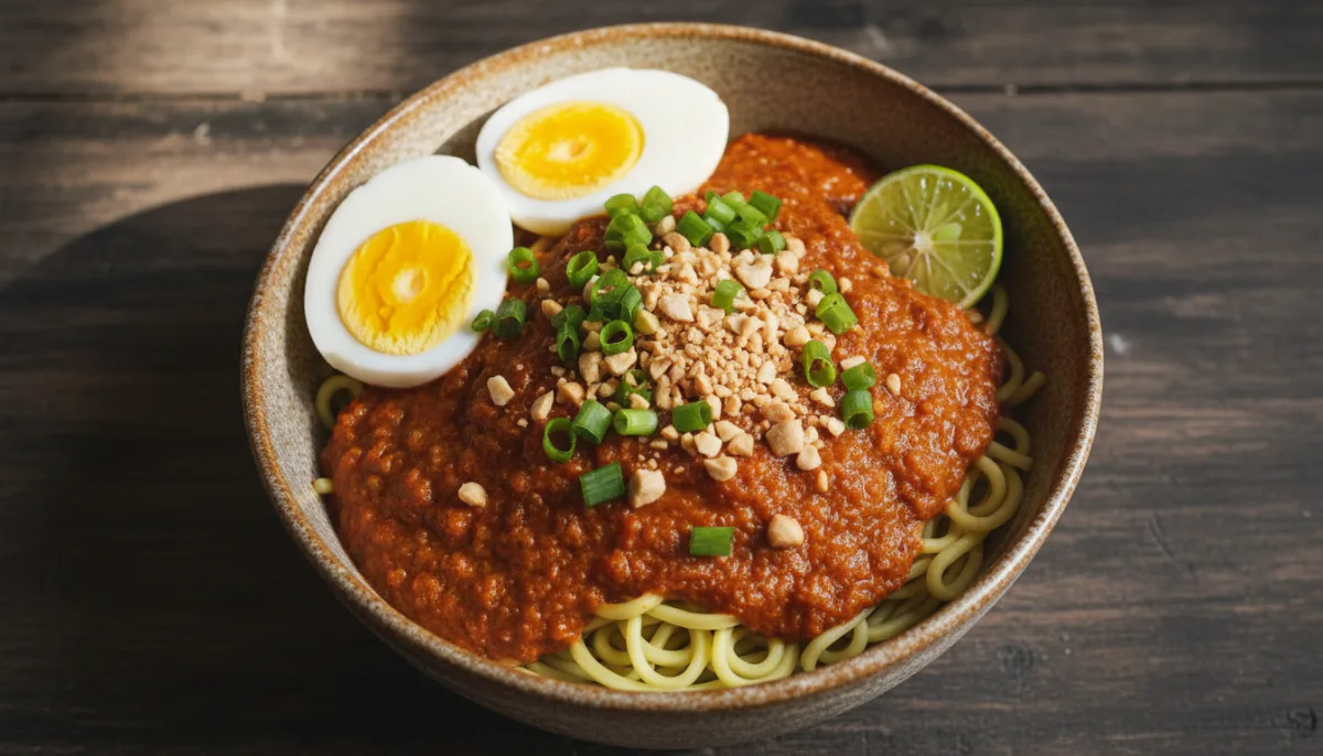 Mee Rebus Malajzian me Vezë të Ziera Fortë