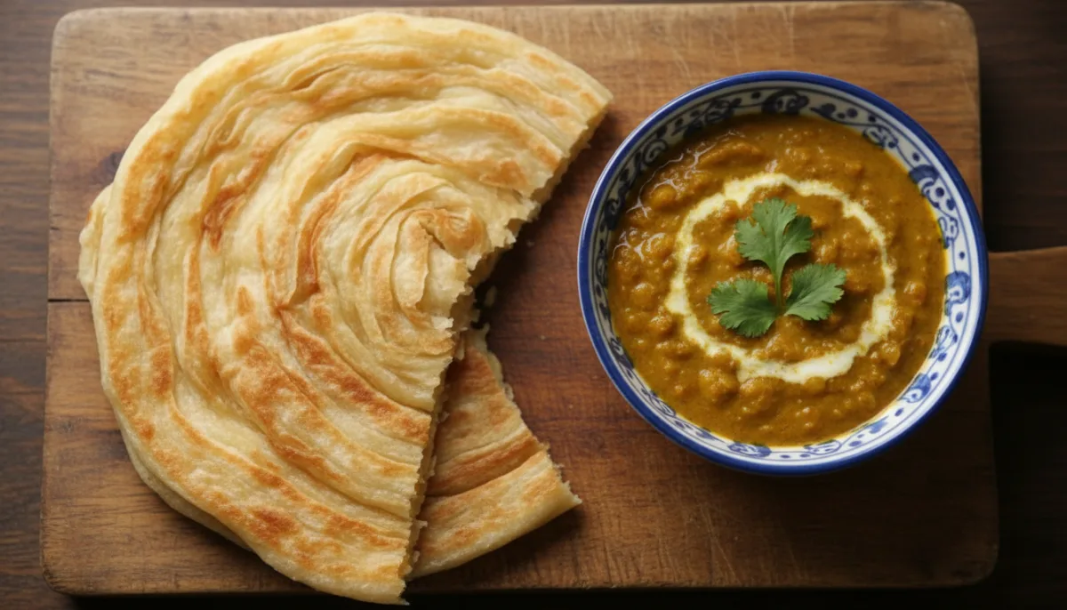 Roti Canai Malajzian me Dal Curry të Shijshëm