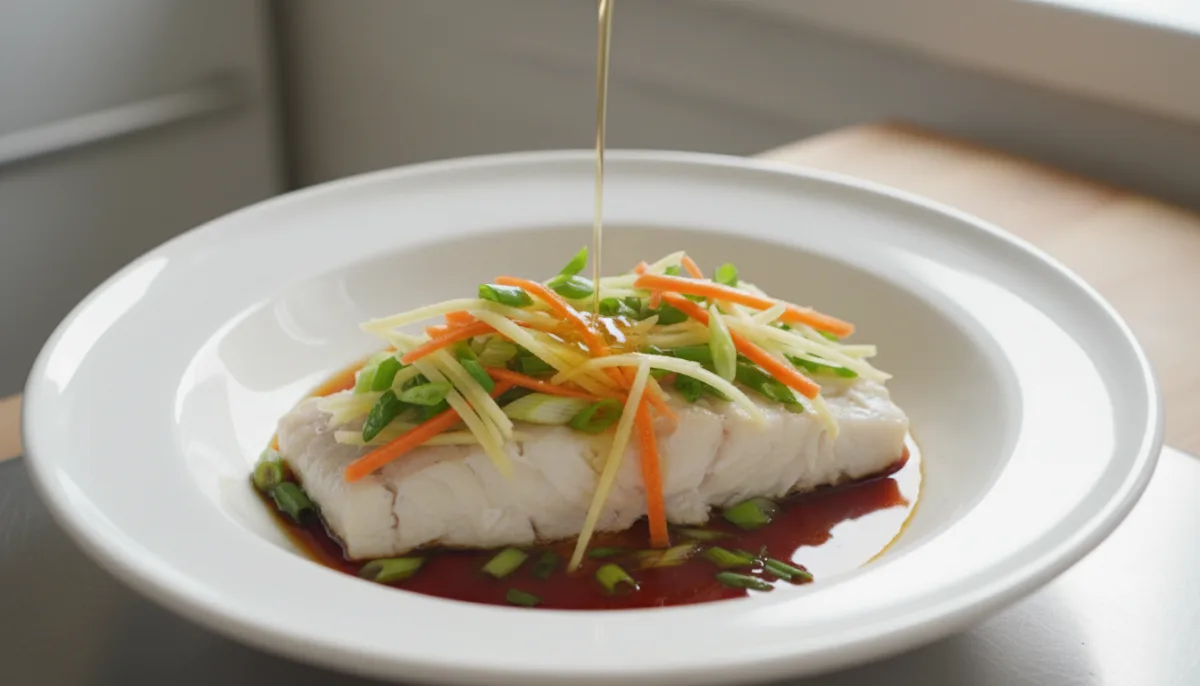 Pesce al Vapore Malese con Zenzero e Pasta di Fagioli Fermentati