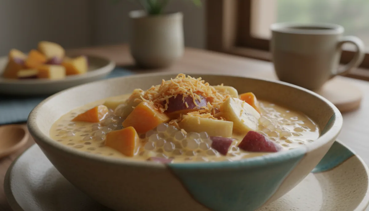 Pudín Malayo de Batata y Sagú (Bubur Cha Cha)
