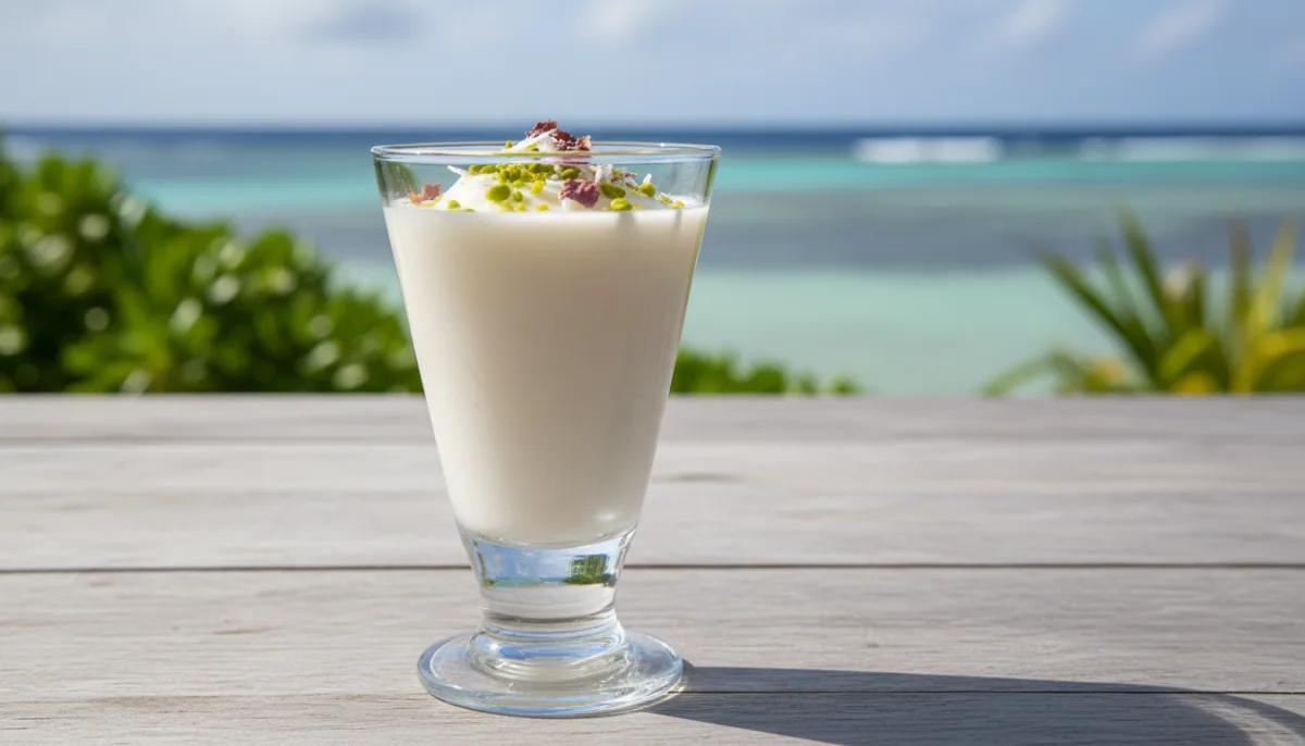 Pudín de Coco y Agua de Rosas (Dhoni Haa)