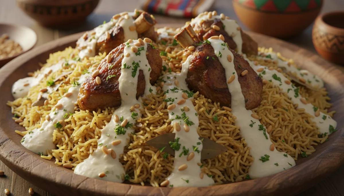 Mansaf: Lamb with Fragrant Rice and Yogurt Sauce