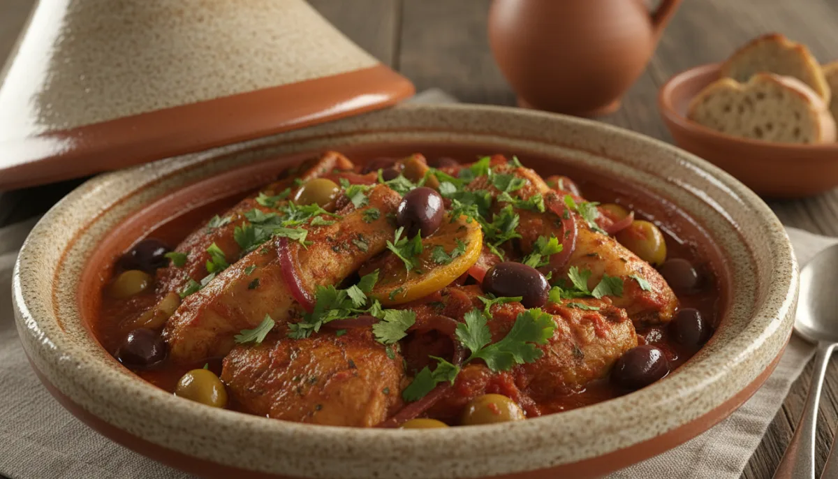 Mediterranean Chicken and Olive Tagine