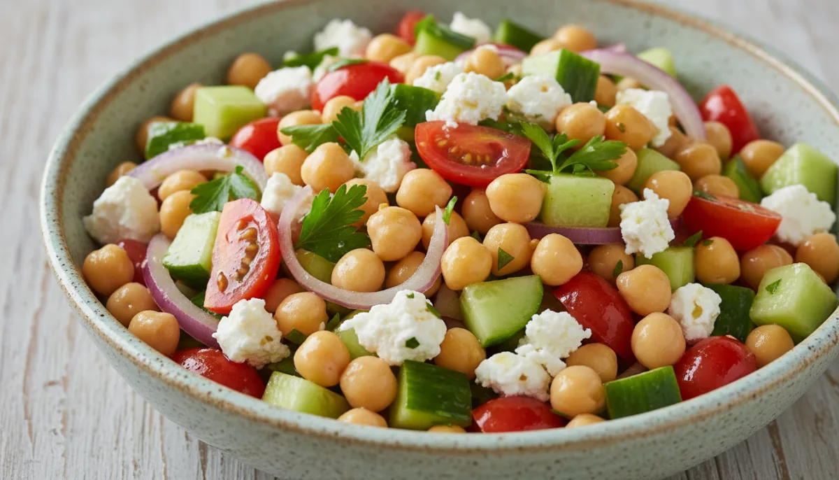 Mediterranean Chickpea and Feta Salad