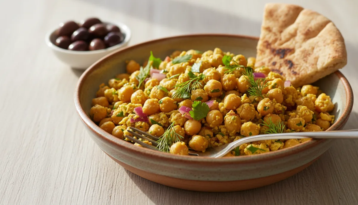 Mediterranean Chickpea and Herb Scramble