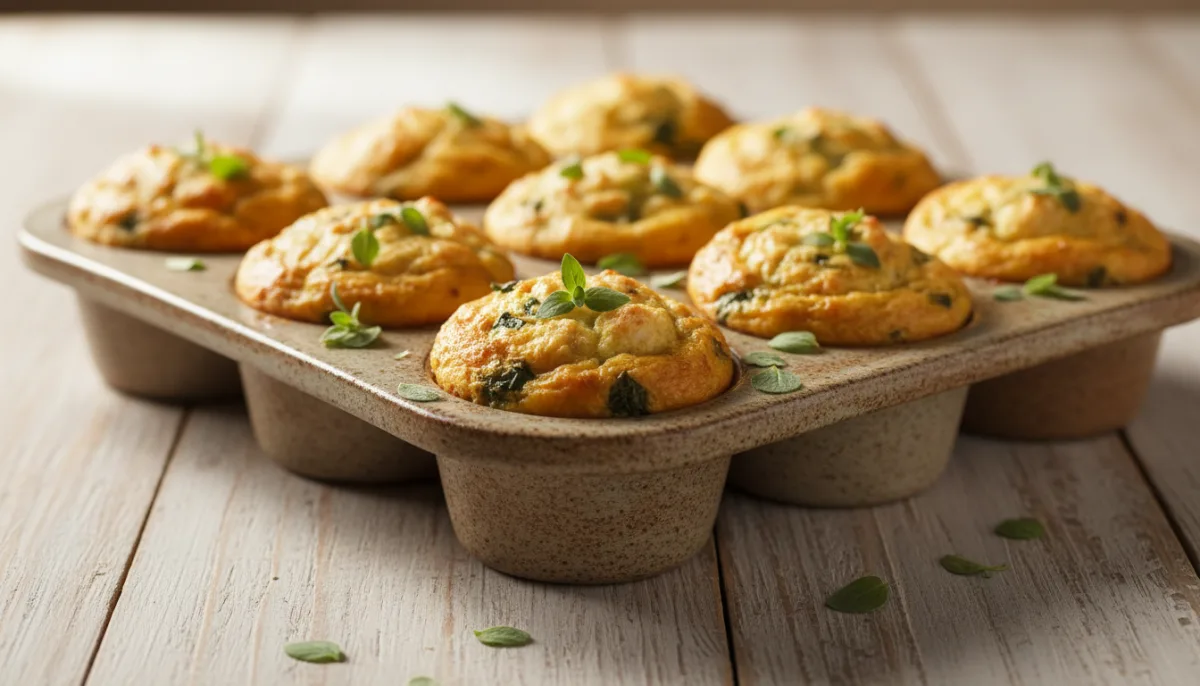 Muffin di Uova Mediterranei con Feta e Spinaci