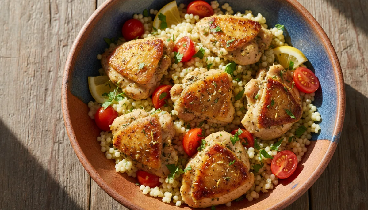 Mediterranean Lemon Herb Chicken and Couscous