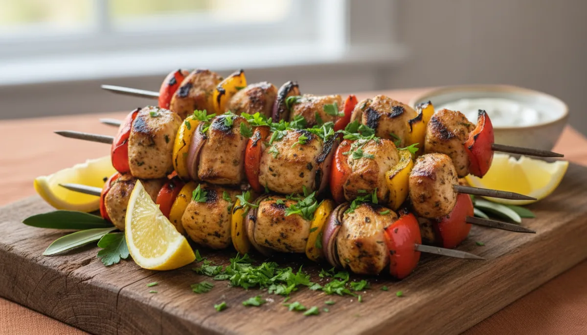 Mediterranean Lemon Herb Chicken Skewers