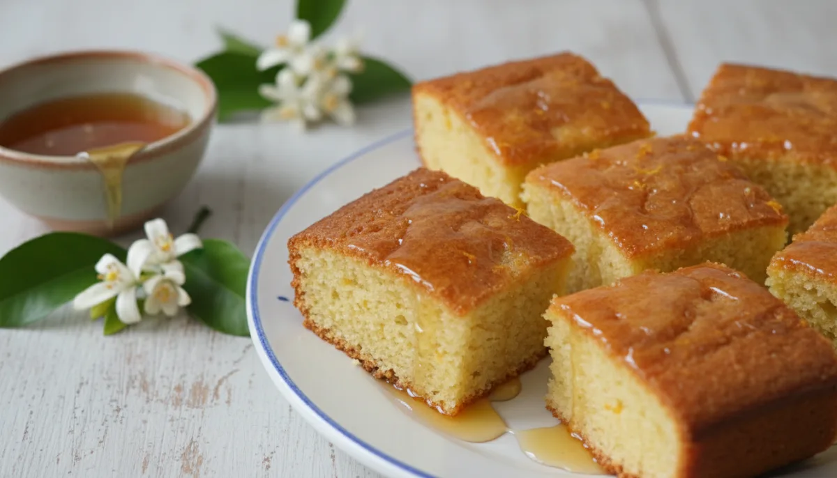 Pastel Mediterráneo de Sémola con Azahar y Miel