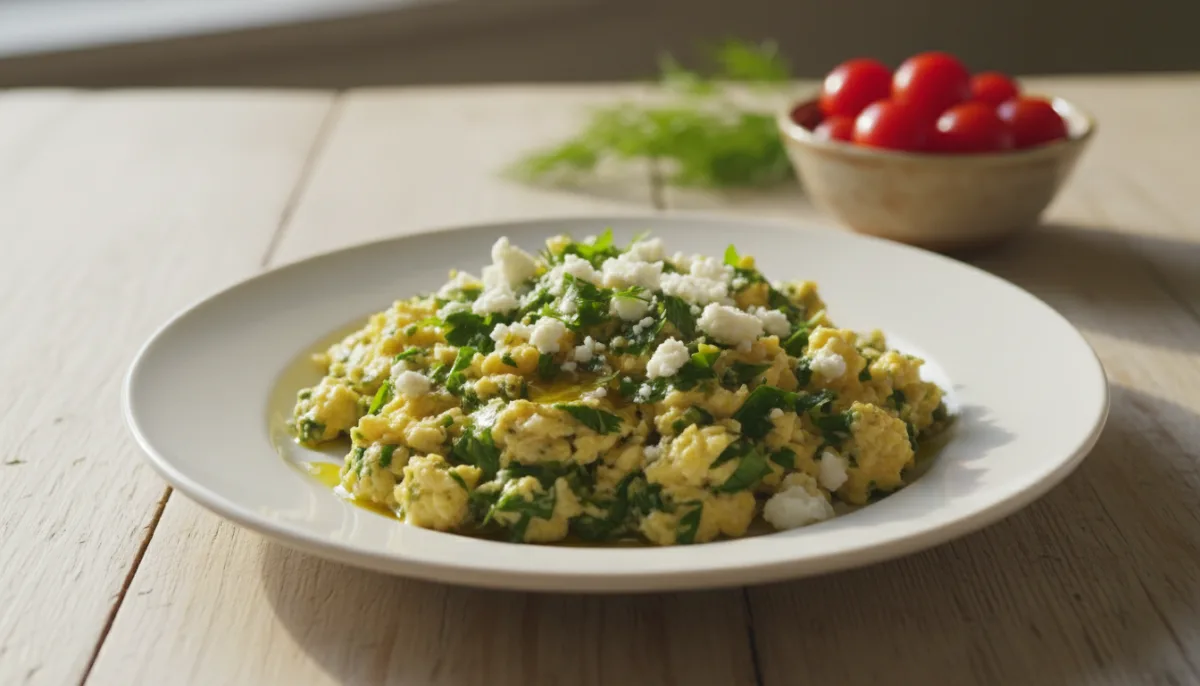 Mediterranean Yogurt and Herb Scramble