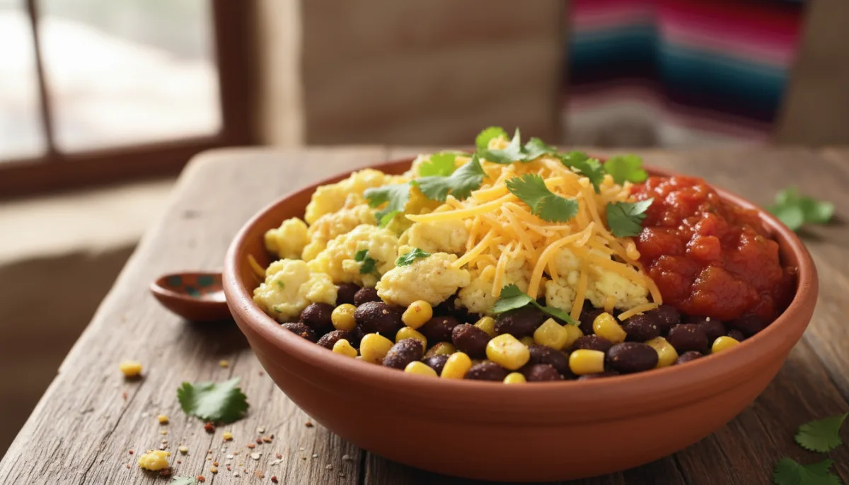 Burrito Bowl-e Mëngjesi me Shije Meksikane