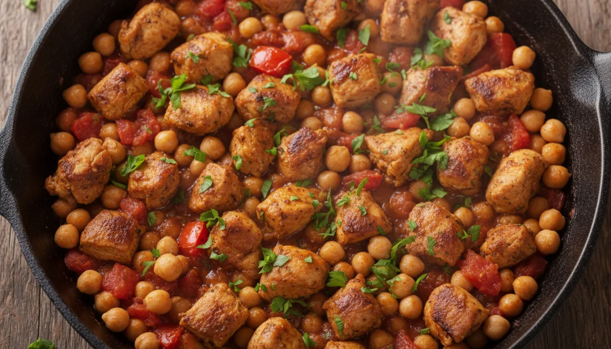 One-Pan Middle Eastern Chicken & Chickpea Skillet