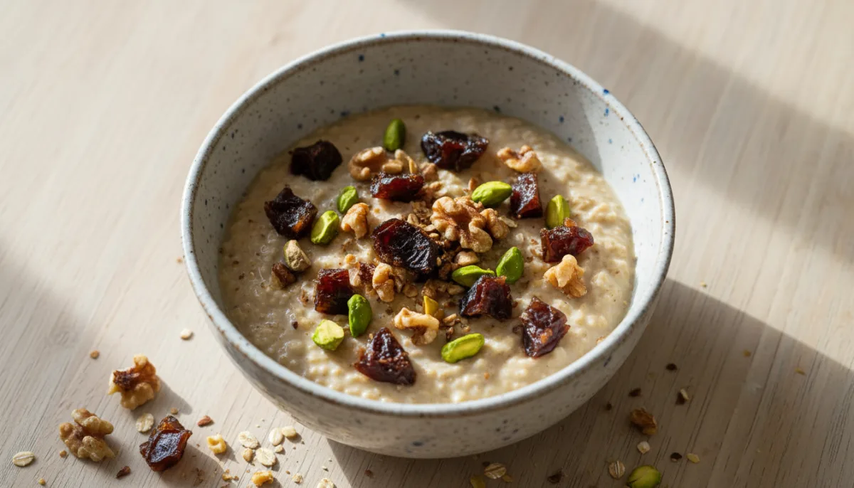 Middle Eastern Date and Nut Oatmeal