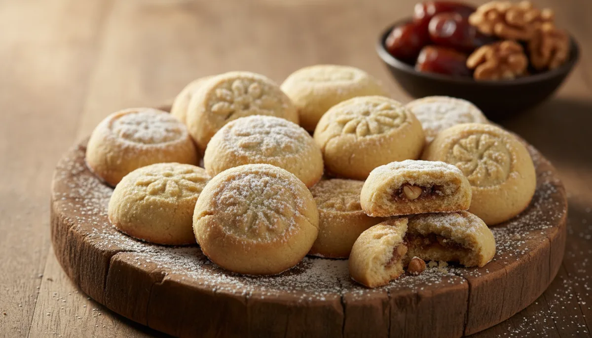 Middle Eastern Date and Walnut Ma'amoul Cookies