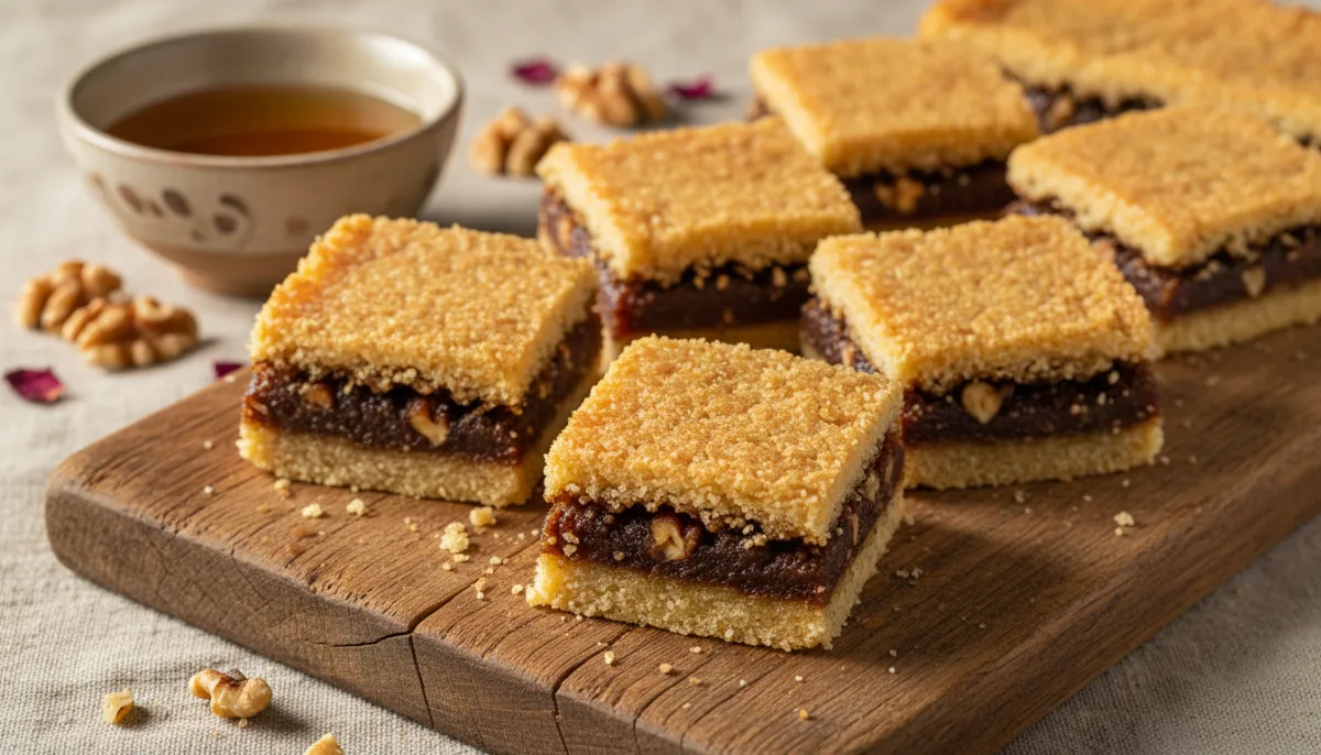 Barritas de Sémola con Dátiles y Nueces al Estilo de Oriente Medio
