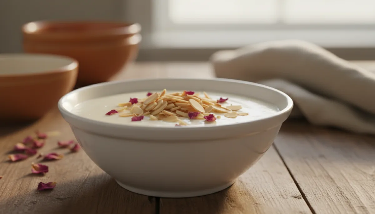 Arroz con Leche y Agua de Rosas al Estilo de Oriente Medio