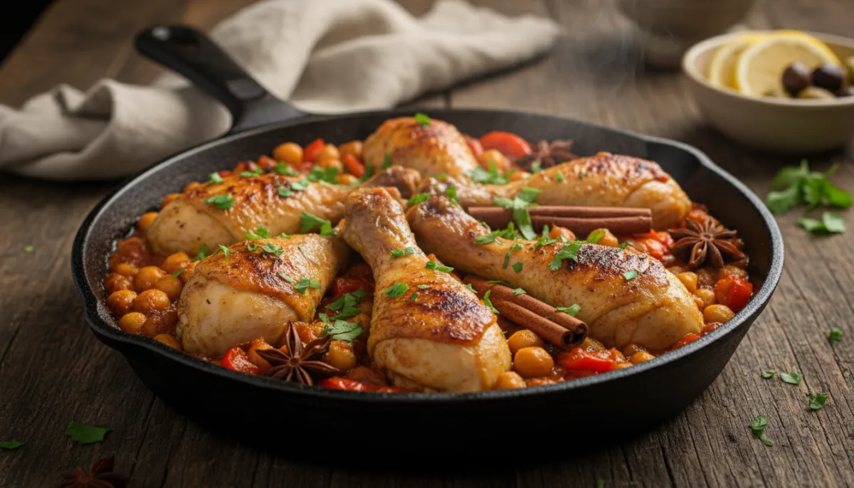 One-Pan Middle Eastern Spiced Chicken & Chickpea Dinner