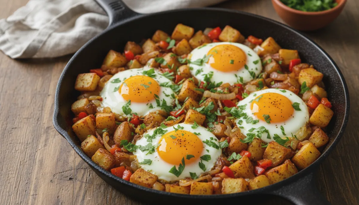 Middle Eastern Spiced Egg and Potato Hash