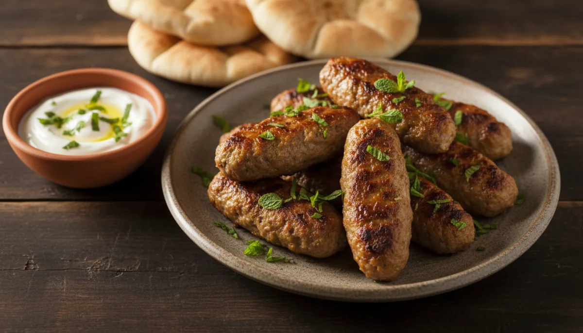 Middle Eastern Spiced Lamb Kofta with Yogurt Sauce