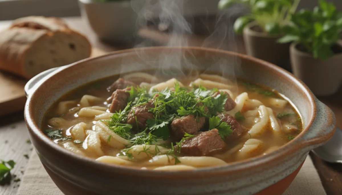 Mongolian Bantan: Savory Lamb and Dough Drop Soup