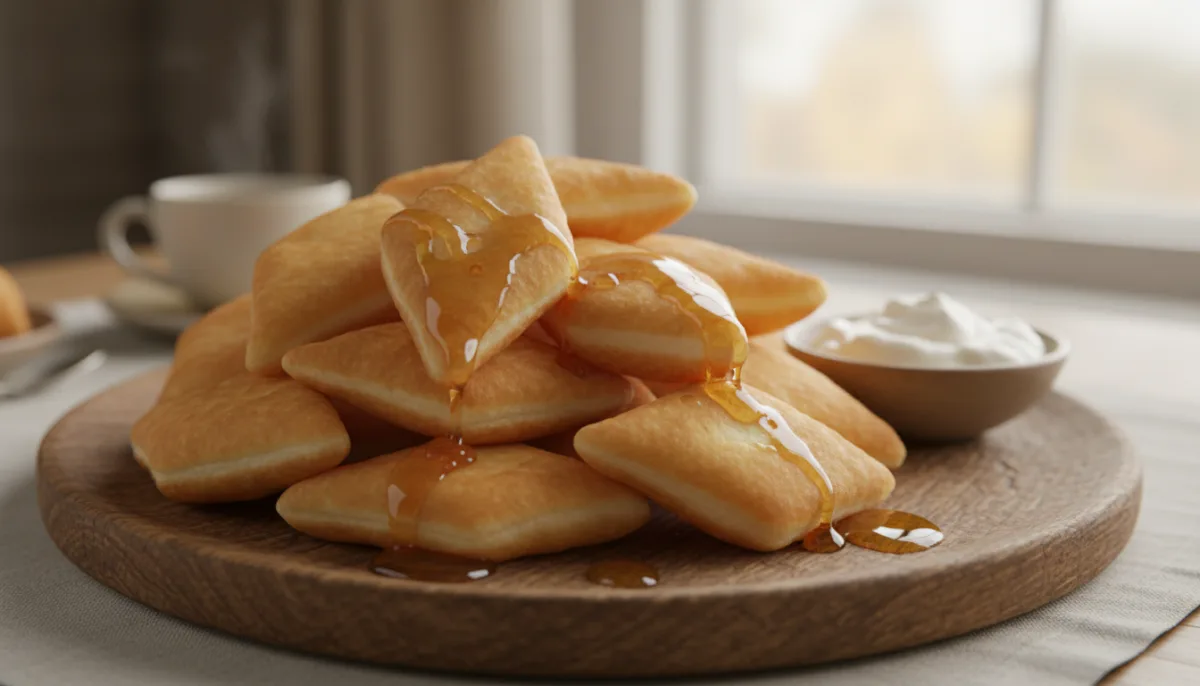 Mongolian Boortsog with Honey and Clotted Cream