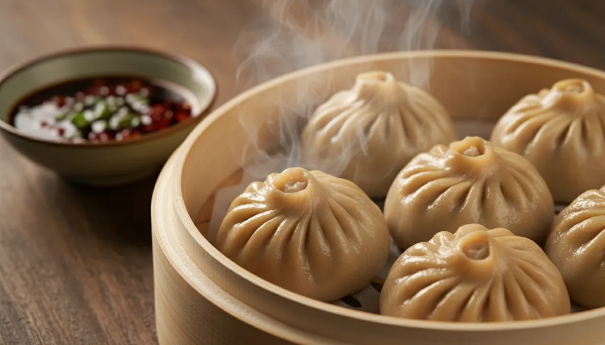 Mongolian Buuz: Steamed Meat Dumplings with Vegetables