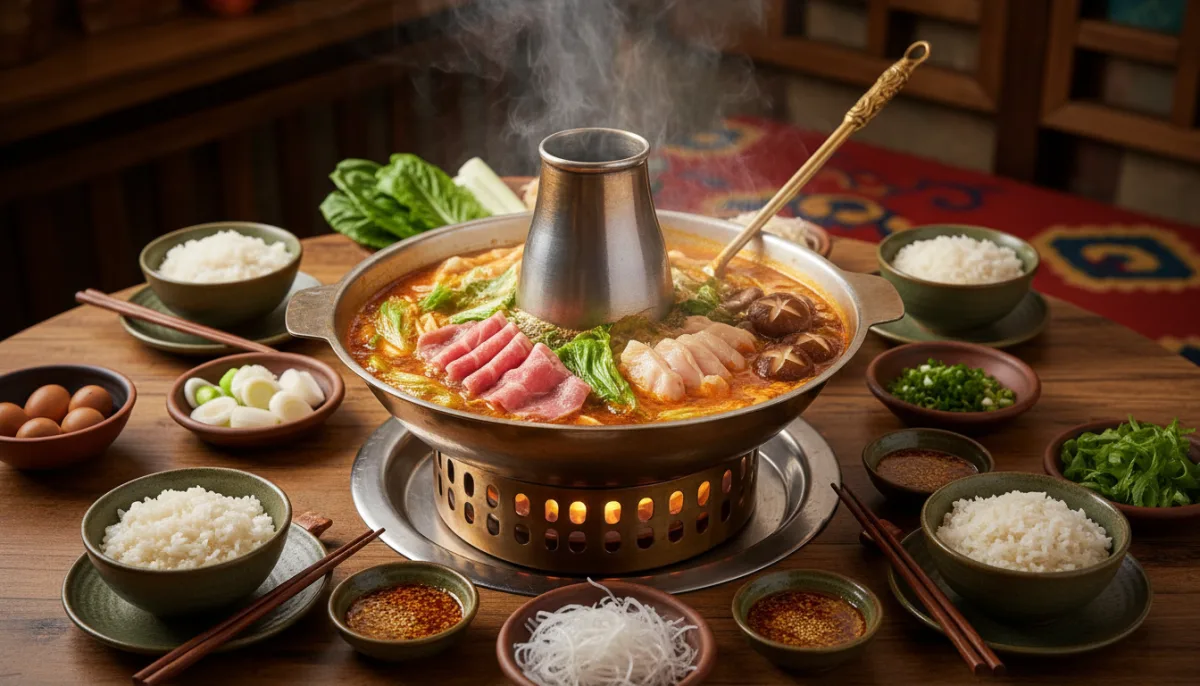 Mongolian Hot Pot: A Communal Feast with Meats and Vegetables