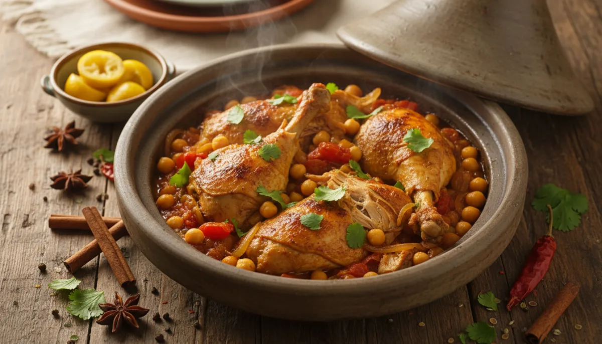 Moroccan Chicken and Chickpea Tagine