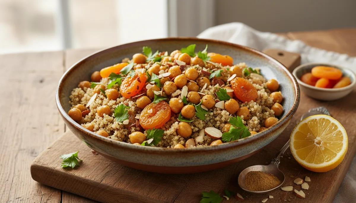 Moroccan Chickpea and Apricot Grain Bowl