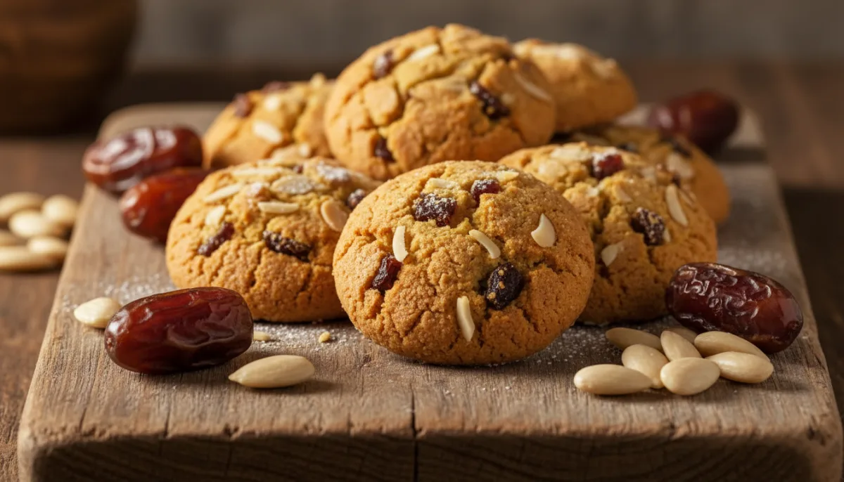 Galletas Marroquíes de Sémola con Dátiles y Almendras