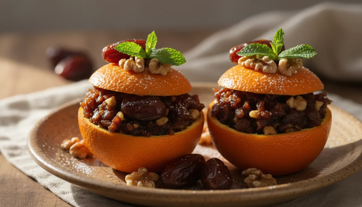Naranjas Rellenas Marroquíes de Dátiles y Nueces