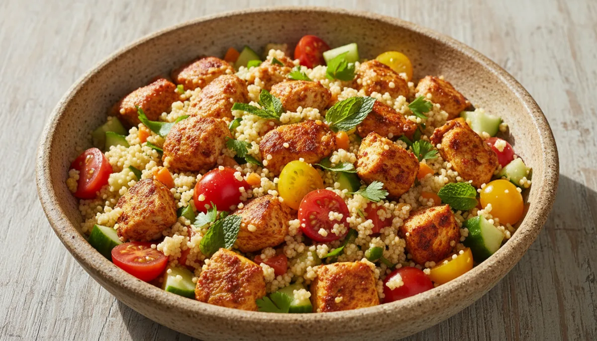 Moroccan Harissa Chicken and Couscous Salad