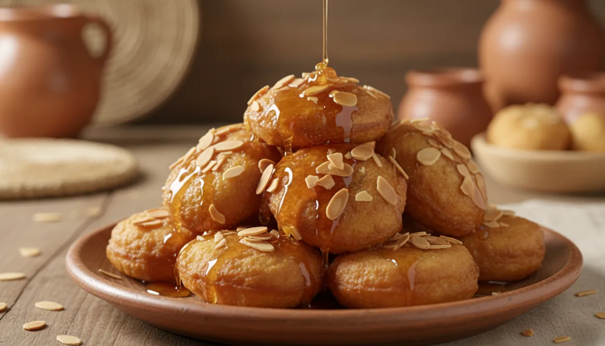 Buñuelos Marroquíes de Miel y Almendras (Sfinge)