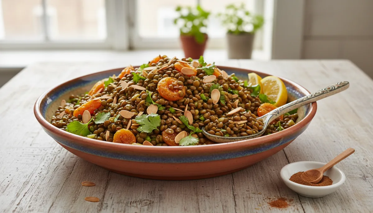 Moroccan-Inspired Spiced Lentil and Apricot Salad