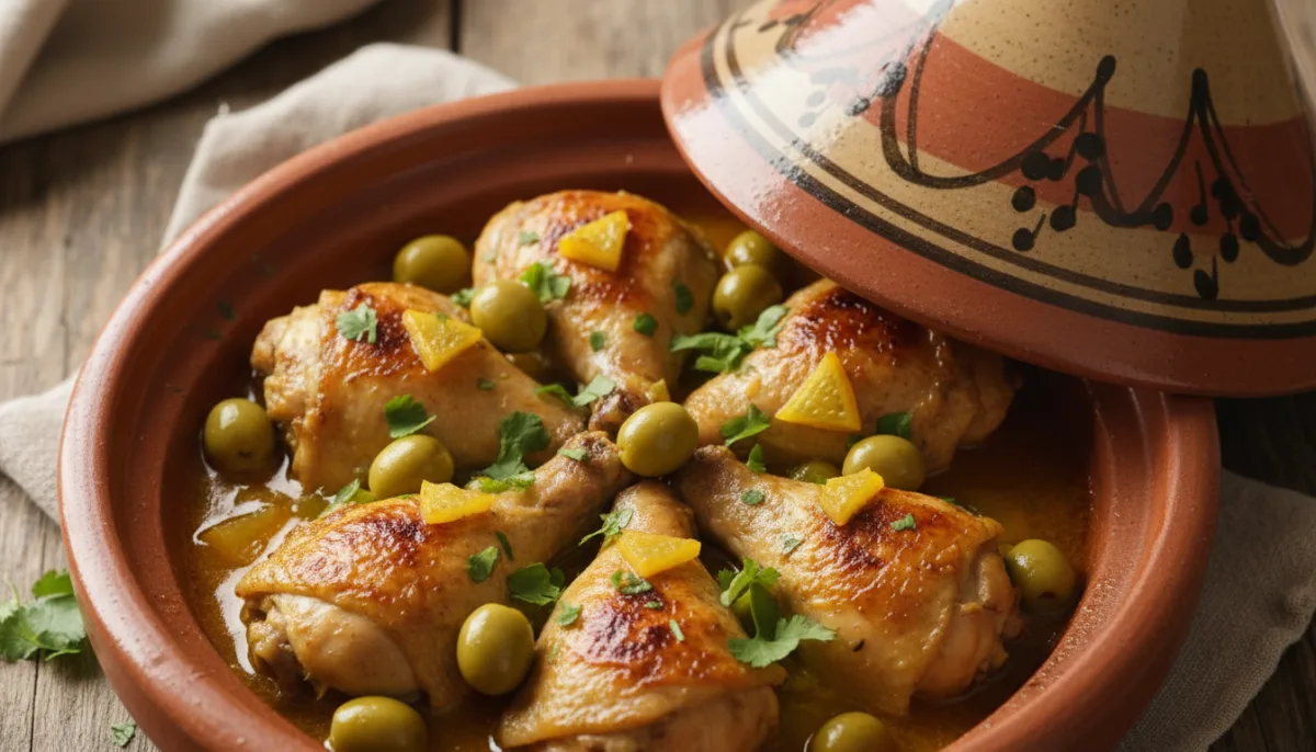 Fragrant Moroccan Chicken Tagine with Lemon and Olives