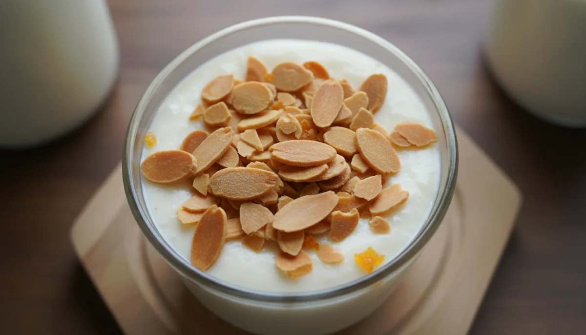Pudín Marroquí de Azahar y Almendras