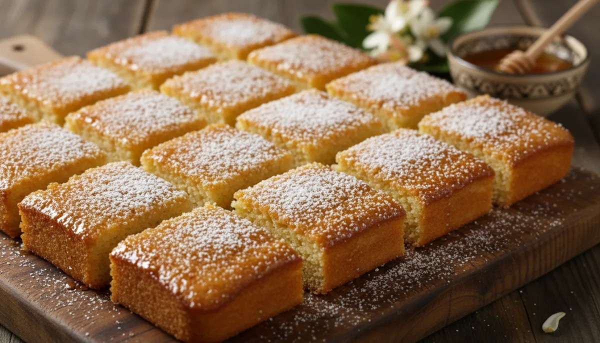 Moroccan Orange Blossom and Honey Semolina Cakes