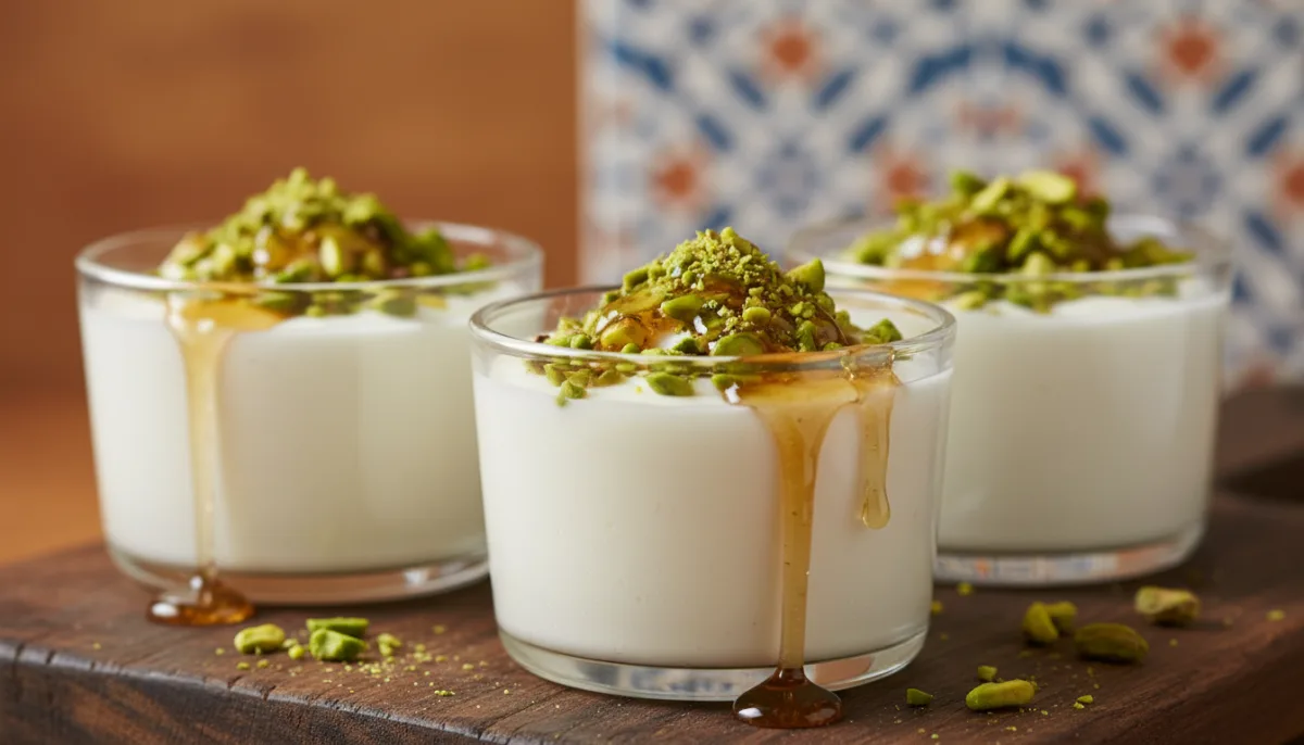 Pudín Marroquí de Azahar y Pistacho