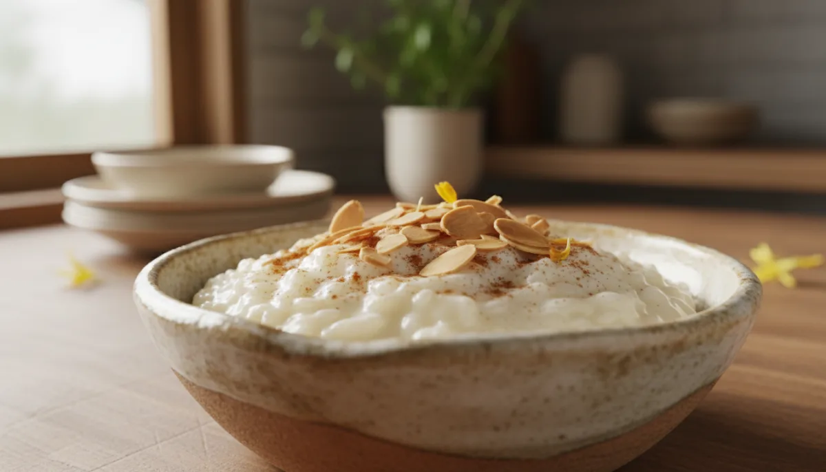 Moroccan Orange Blossom Rice Pudding