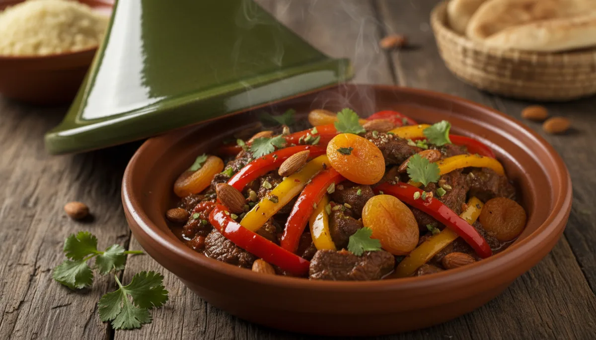 Moroccan Beef and Bell Pepper Tagine