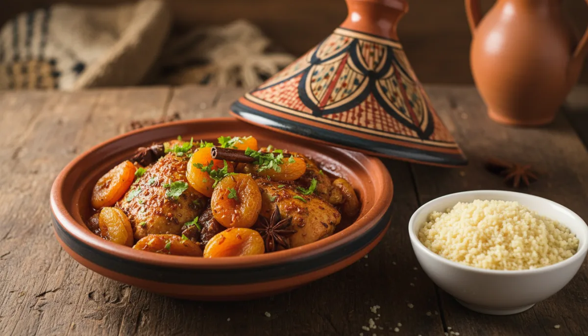 Tajine di Pollo e Albicocche Speziato alla Marocchina