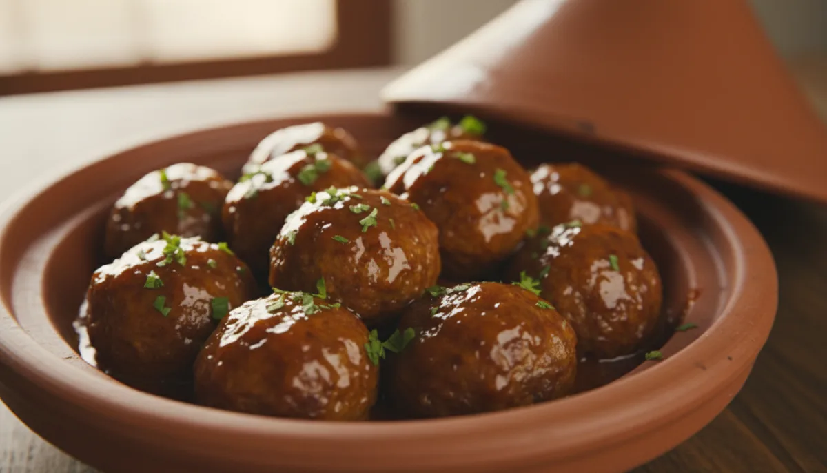 Moroccan Spiced Lamb Meatballs with Apricot Glaze