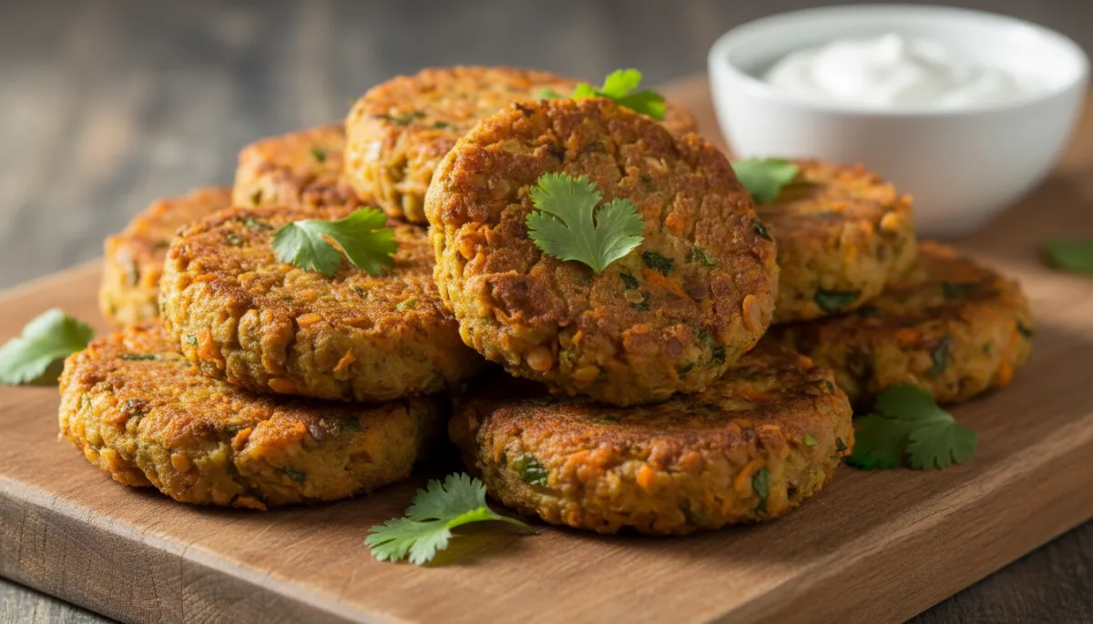 Moroccan Spiced Lentil and Vegetable Patties